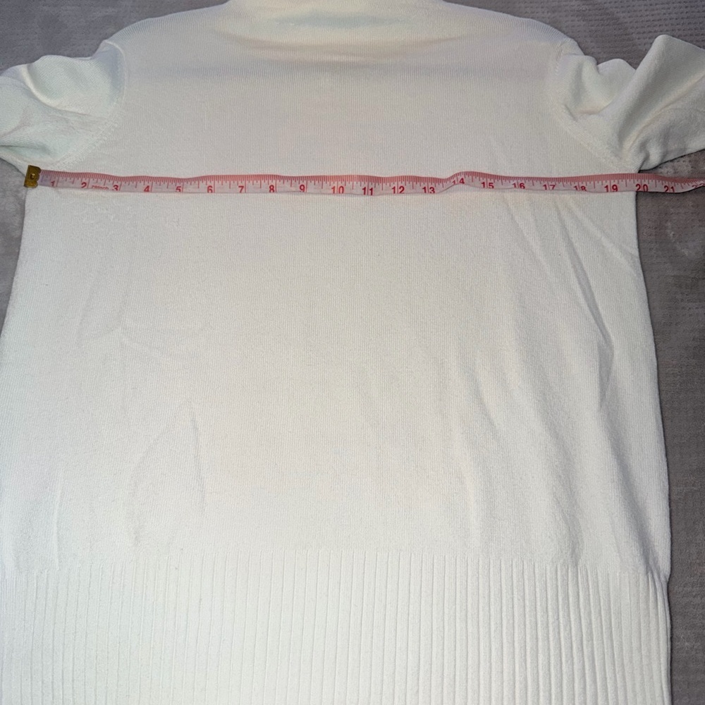 French Connection Off-White Knit Crewneck Sweater large - Picture 5 of 6